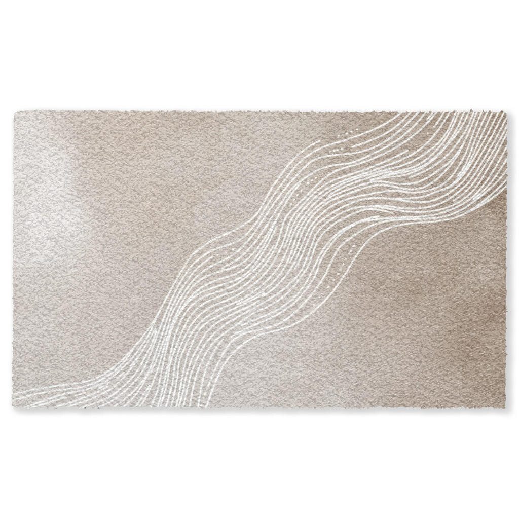 MuchoWow ROHOŽKA Vlnité línie - Plynulé - Piesková farba 150x90 cm