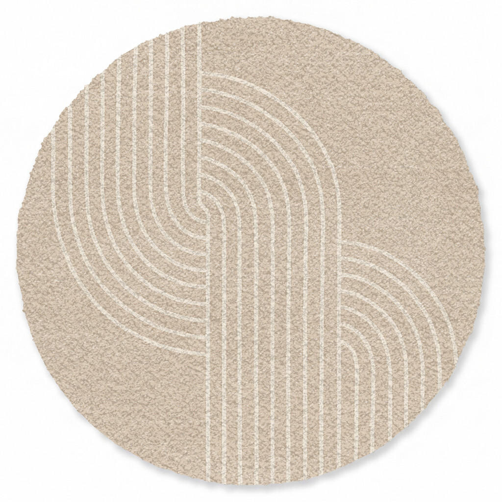 MuchoWow ROHOŽKA Paralelné línie - Svetlá textúra - Béžová 120x120 cm