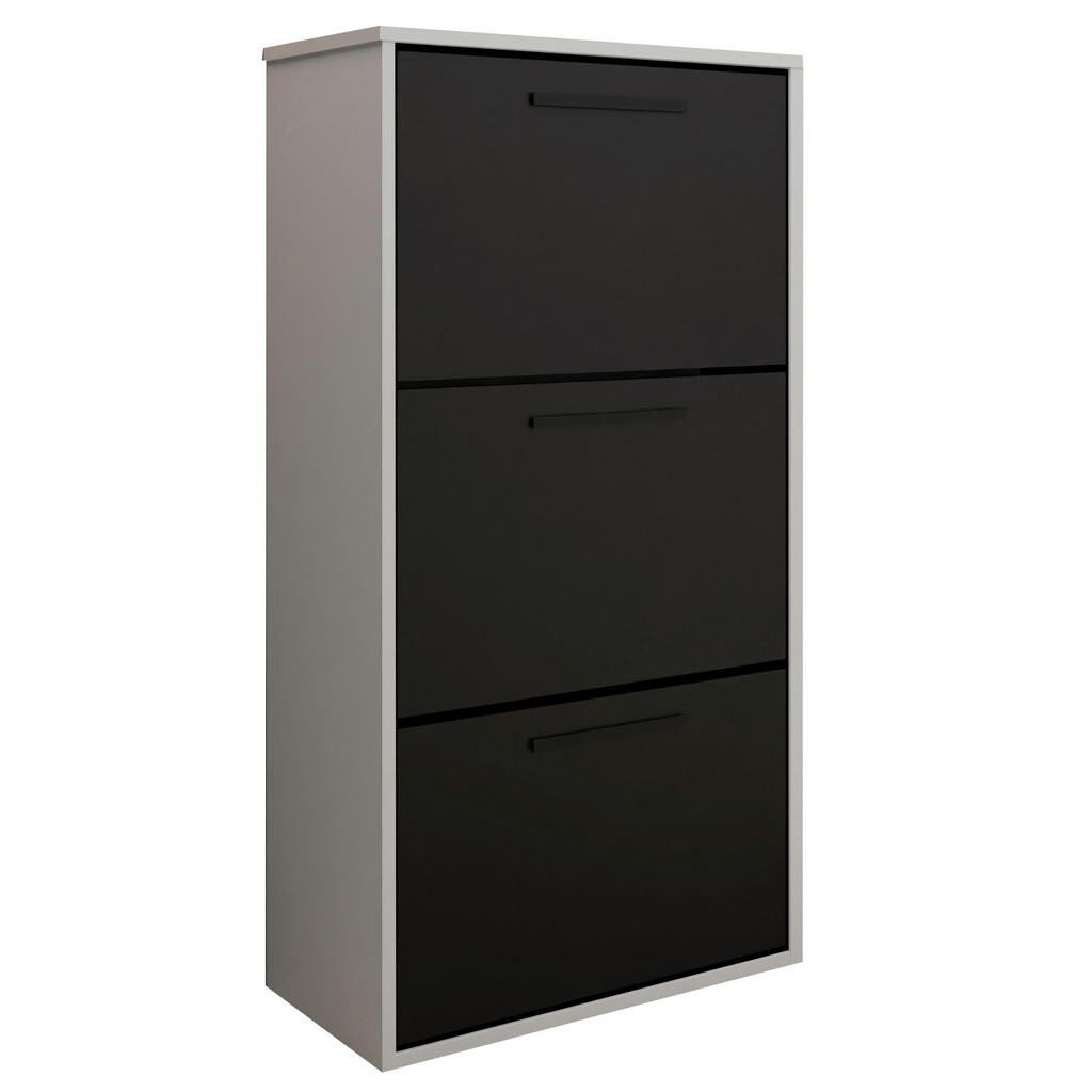 Kier Furniture SKRINKA NA TOPÁNKY Asper Biela + Čierna