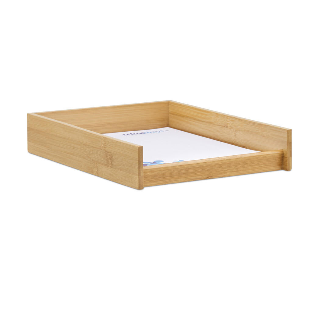 Relaxdays ODKLADAČ Prírodná bambus MDF A4