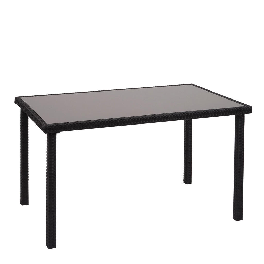 MCW POLY-RATTAN STÔL obdĺžnikový Čierny