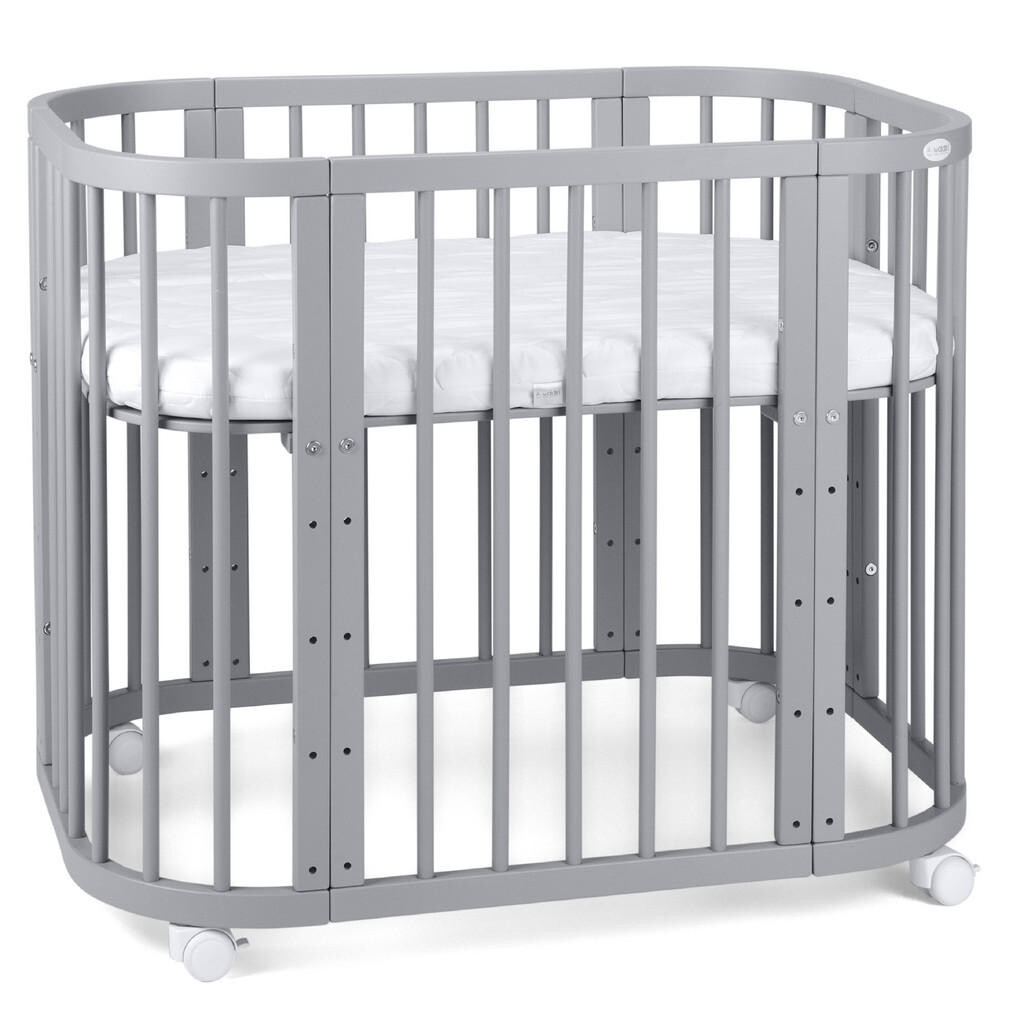 waldin DETSKÁ postieľka GREY 5v1 s matracom