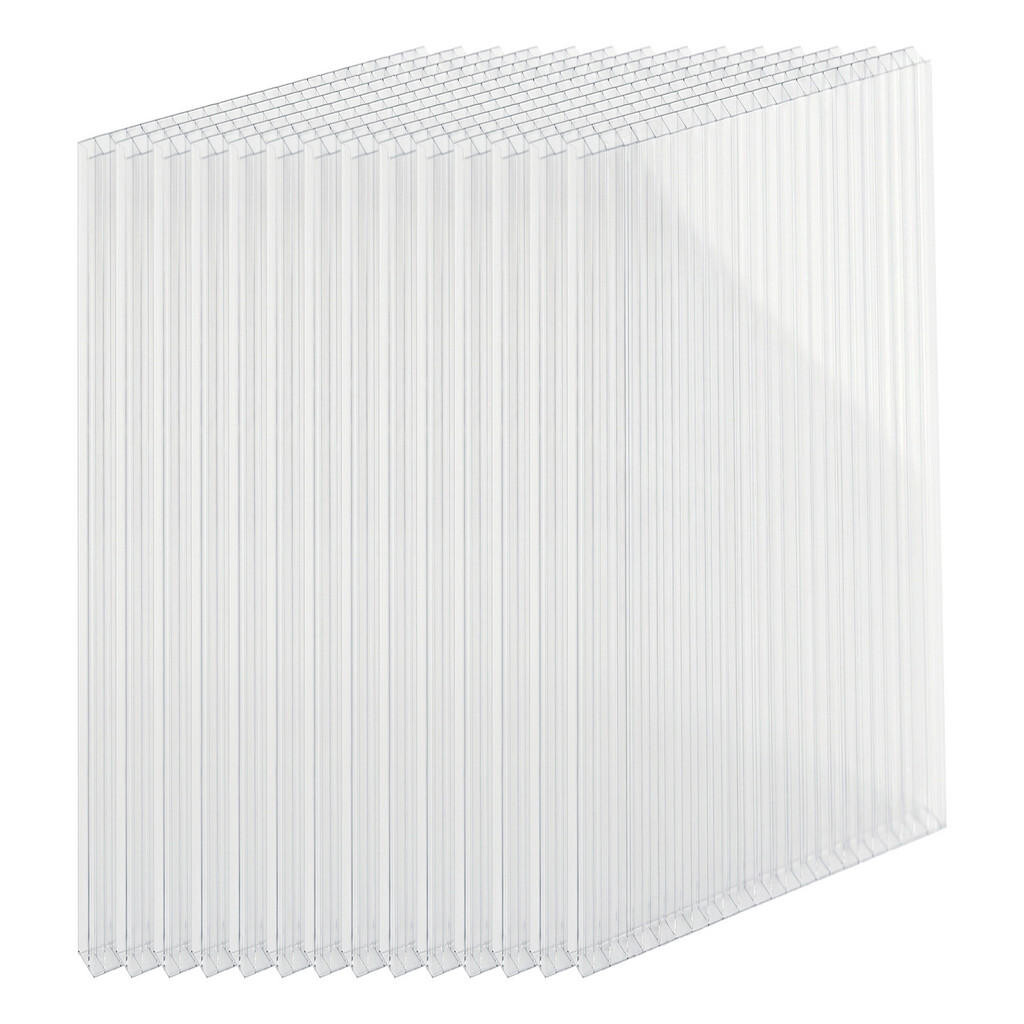 Relaxdays DOSKY transparentné polykarbonátové komôrkové 14-dielny-set 4 mm