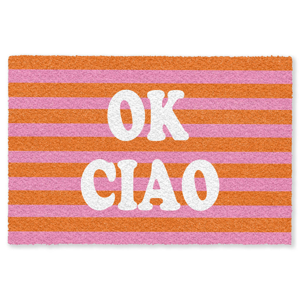 MuchoWow ROHOŽKA Ciao - Citát - Pruhy 120x80 cm