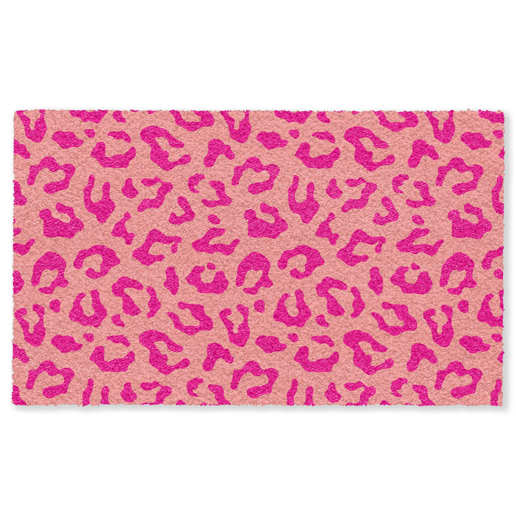 MuchoWow ROHOŽKA Potlač pantera - Ružová - Zvieracia potlač - Minimalistická 150x90 cm
