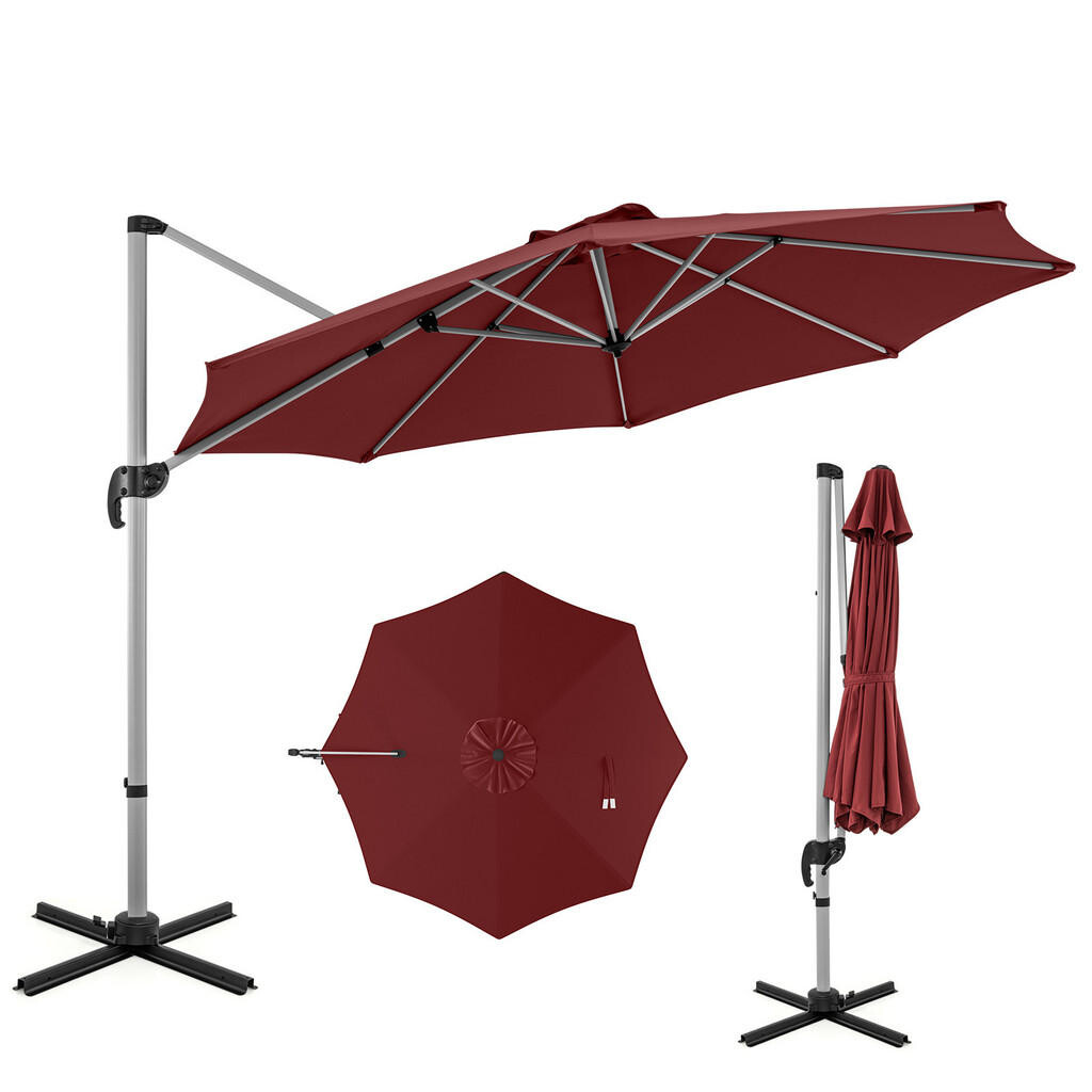 COSTWAY SLNEČNÍK 339 cm červený