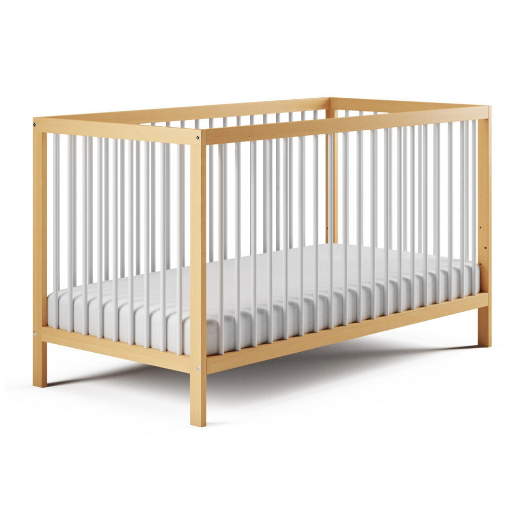 Kids Collective DETSKÁ POSTEĽ s matracom 70x140 cm v prírodnej bielej farbe