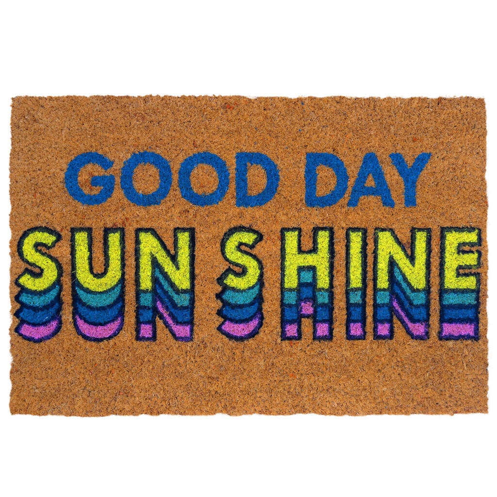 Relaxdays ROHOŽKA Farebná kokos nápis Good Day Sunshine 60x40 cm