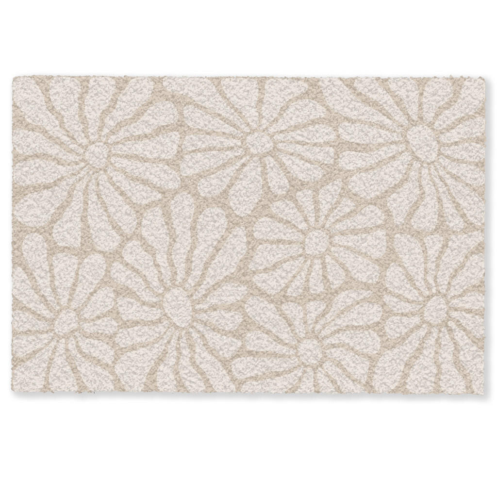 MuchoWow ROHOŽKA Kvetinový - Potlač - Béžový - Hnedý - Minimalistický 60x40 cm