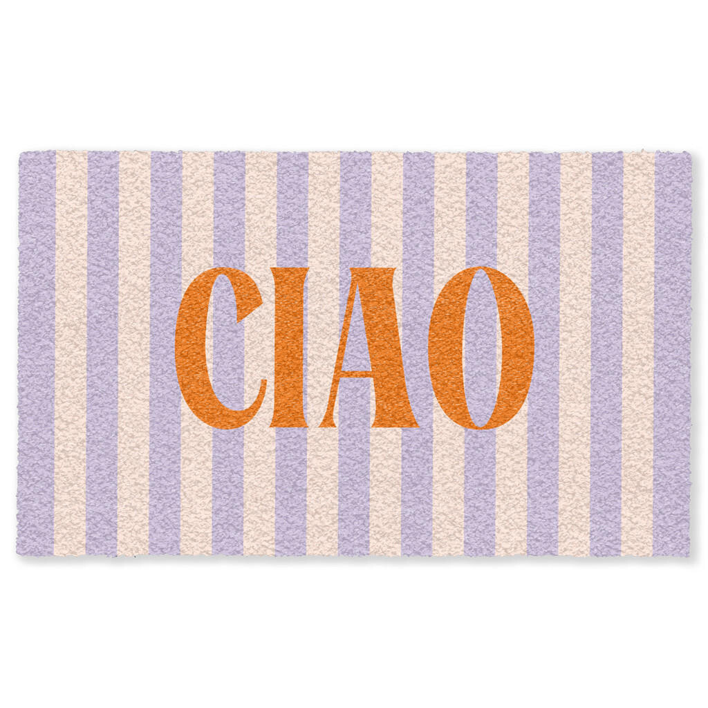 MuchoWow ROHOŽKA Ciao - Citát - Pastel - Pruhy 150x90 cm