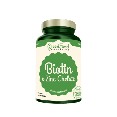 GREENFOOD NUTRITION Biotín & Zinok Chelát 90 kapsúl