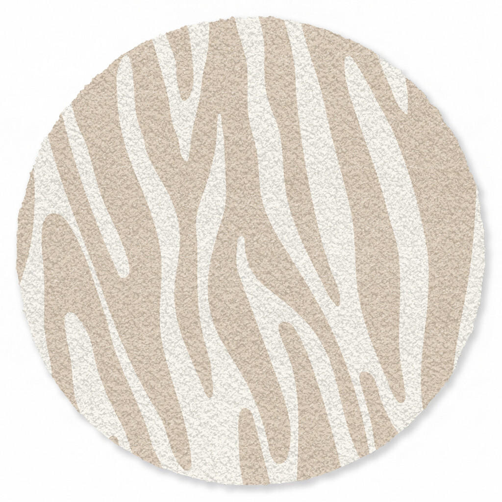 MuchoWow ROHOŽKA Zebra print - Béžová - Biela - Zvieracia potlač 90x90 cm