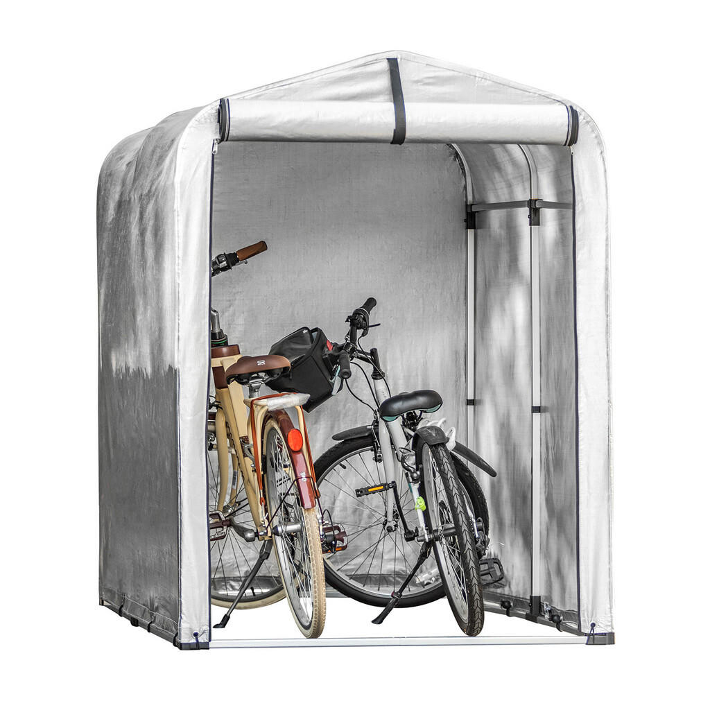 SoBuy BICYKLOVÁ príslušenstvá 1 dverami Strieborná 172x120x163cm Funkcionálny