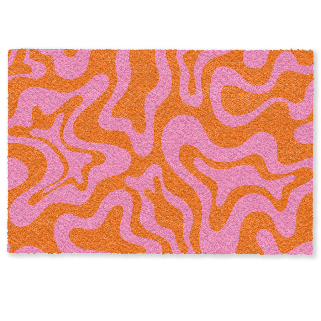 MuchoWow ROHOŽKA Vzor - Ružová - Oranžová - Abstraktné - Moderné 60x40 cm