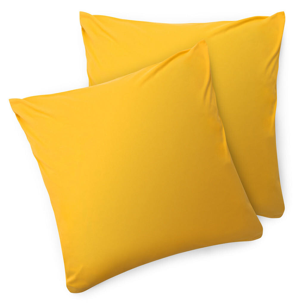 Blumtal OBLIEČKA na vankúš Agneta 80/80 cm, súprava 2 ks, 100% bavlna, žltá