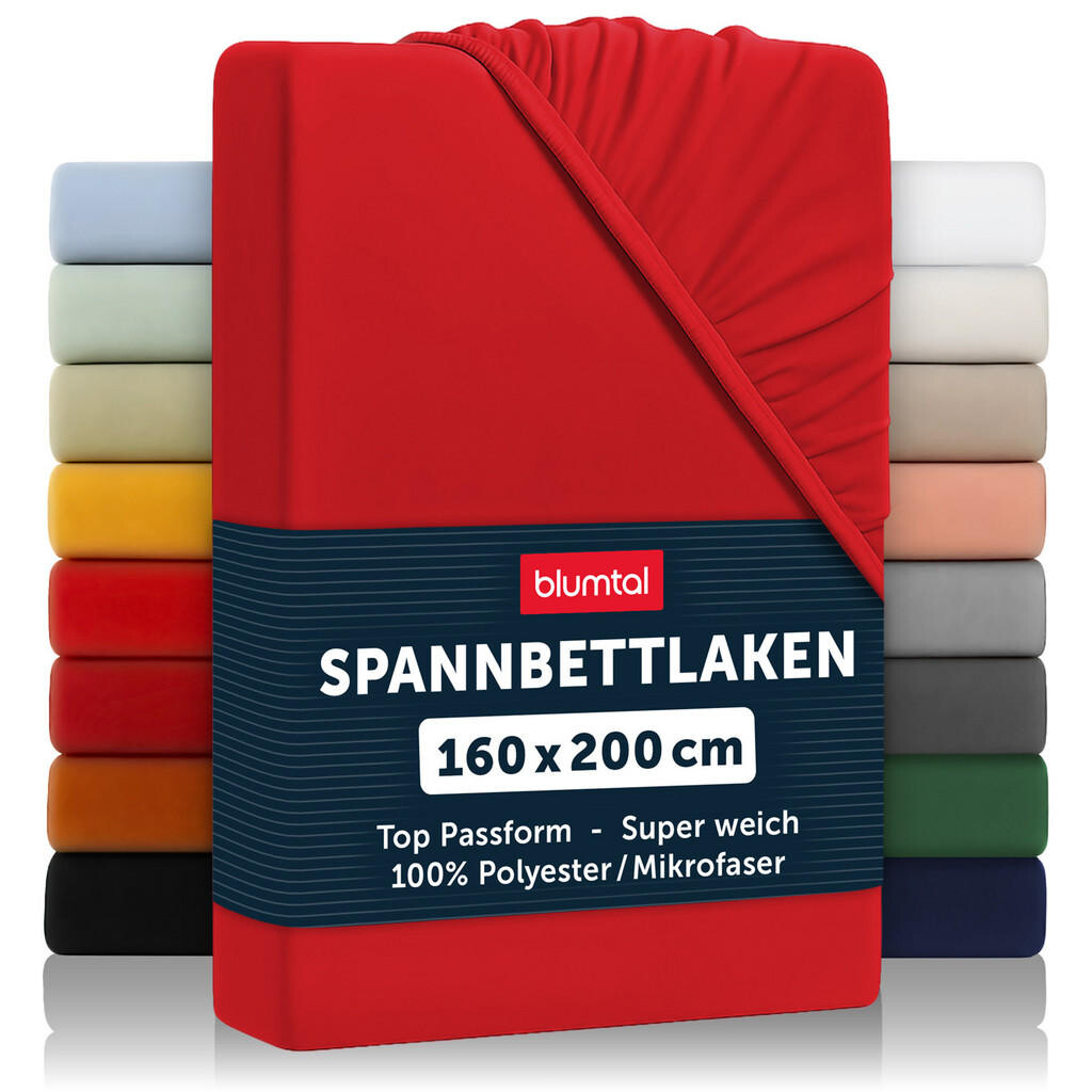 Blumtal PLACHTY s gumičkou, súprava 2 ks, 160/200/30 cm, červená