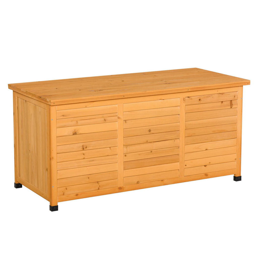 OKWISH ZÁHRADNÁ úložná truhlica 127/56/60 cm žltá zo smrekového dreva s vodoodolnou úpravou a vetraním