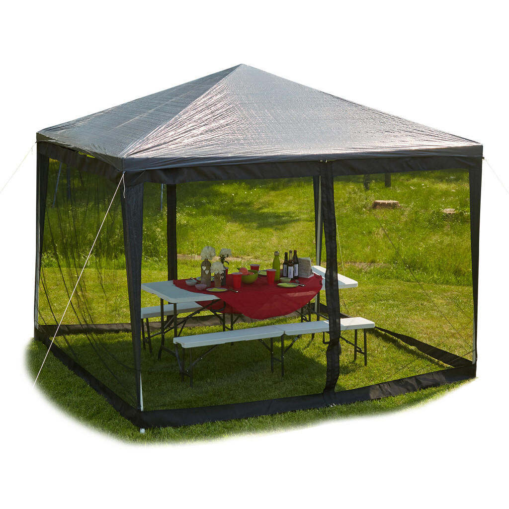 Relaxdays MOSKYTIÉRA Čierna 2-dielna-sada pre altánok 3x3 m