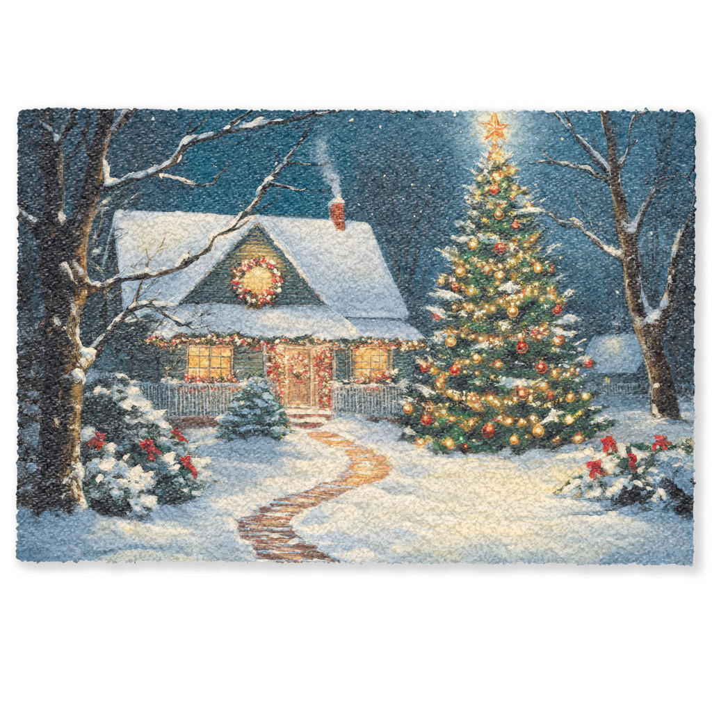 MuchoWow ROHOŽKA Vianoce - Vianočný stromček - Zima - Domov - Sneh 90x60 cm