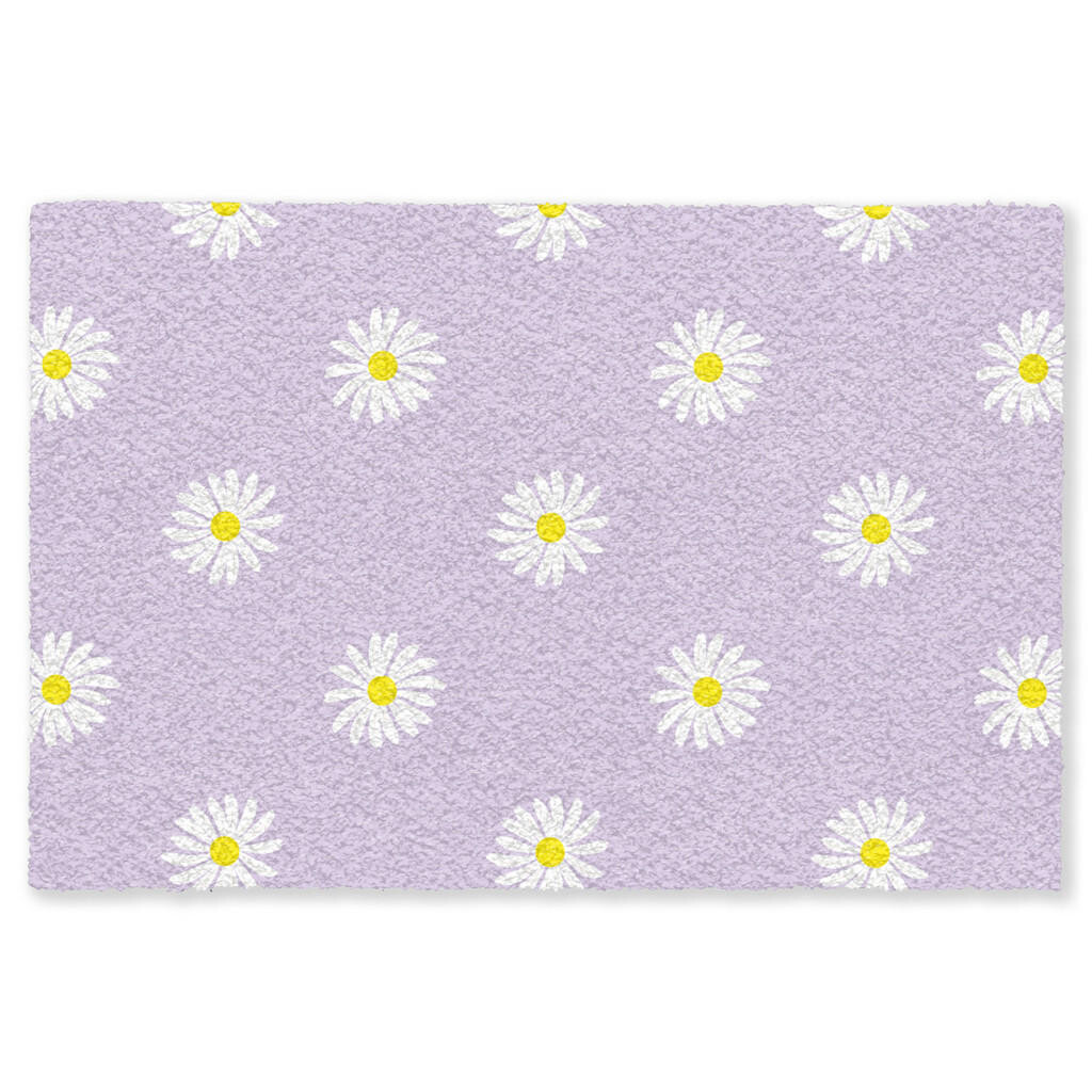 MuchoWow ROHOŽKA Sedmokrásky - pastelové - biele - fialové - kvety 120x80 cm