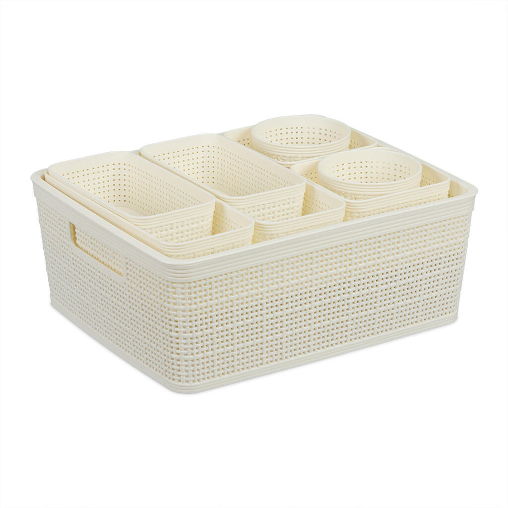 Relaxdays ORGANIZÉR biely 10-ks-set