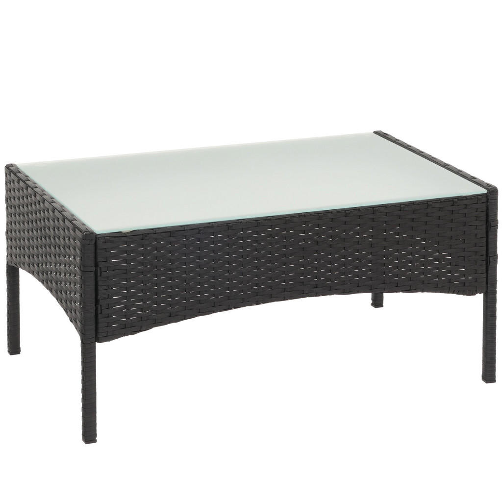 MCW POLY-RATTAN ZÁHRADNÝ STÔL obdĺžnikový Čierny