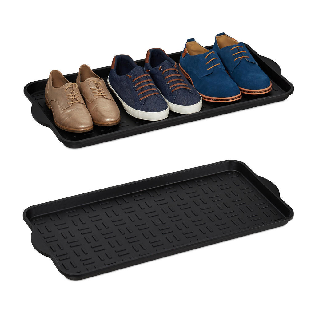 Relaxdays PODNOS Čierna 2-dielny-set plast 75x36,5 cm