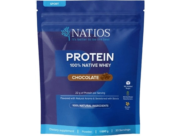 NATIOS Native Whey Protein, Čokoláda 1000 g