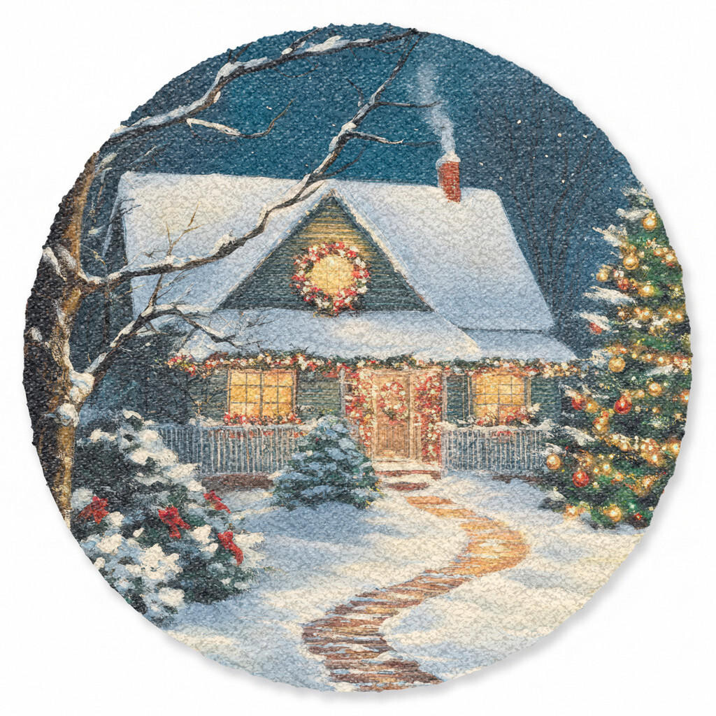 MuchoWow ROHOŽKA Vianoce - Vianočný stromček - Zima - Domov - Sneh 90x90 cm