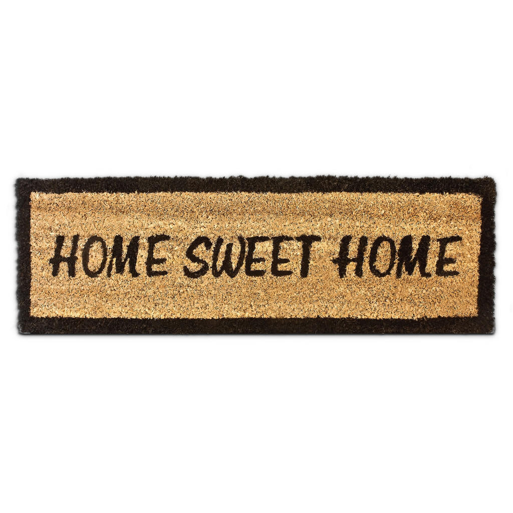 Relaxdays ROHOŽKA Prírodná kokos nápis Home Sweet Home 75x25 cm