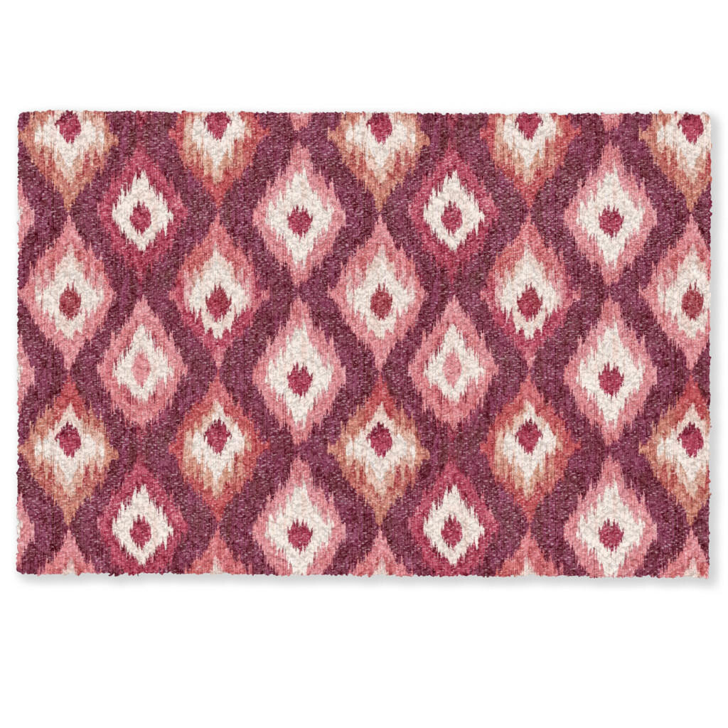MuchoWow ROHOŽKA Diamantové tvary - Ružová - Vzor - Textúra 90x60 cm