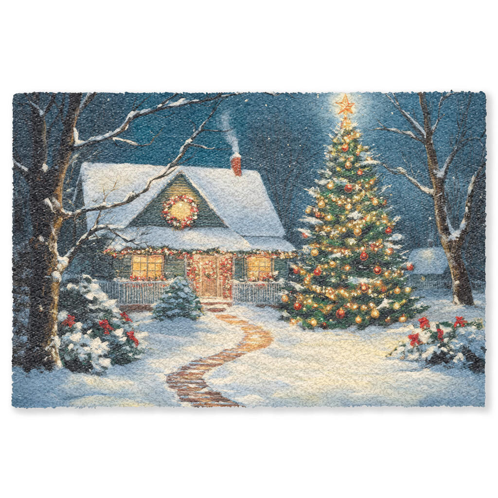 MuchoWow ROHOŽKA Vianoce - Vianočný stromček - Zima - Domov - Sneh 180x120 cm