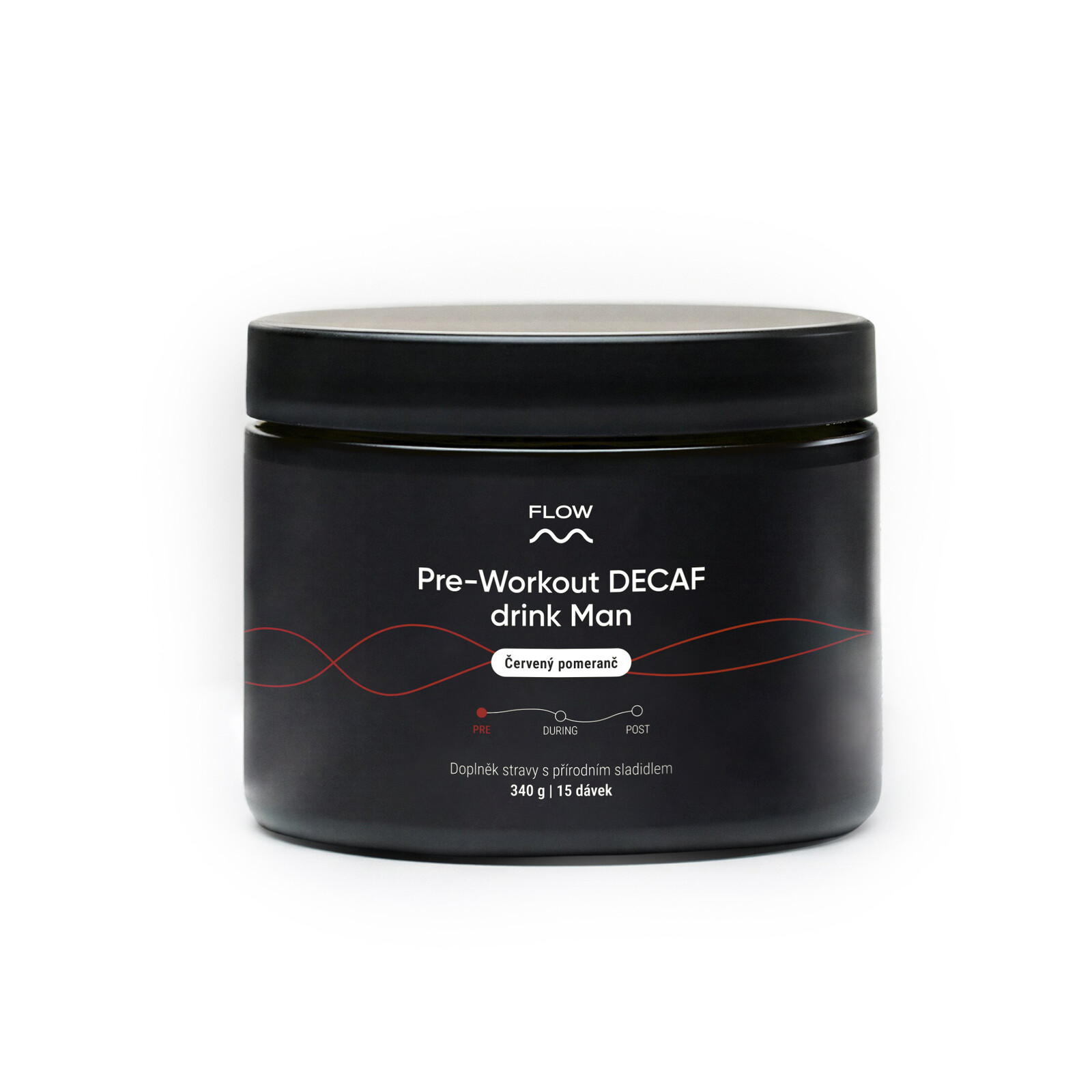 FLOW Preworkout Man DECAF (červený pomaranč) 340 g
