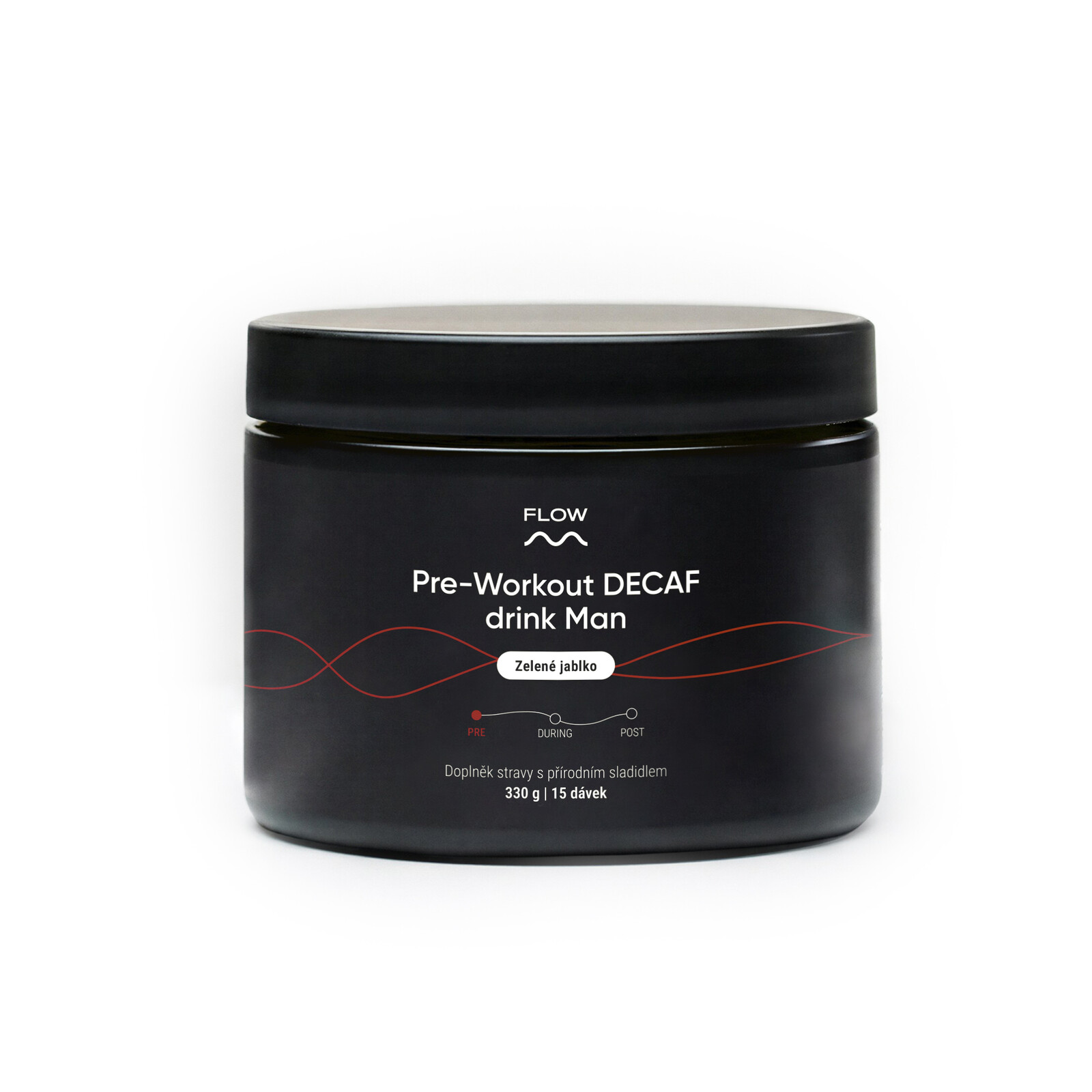 FLOW Preworkout Man DECAF (zelené jablko) 330 g