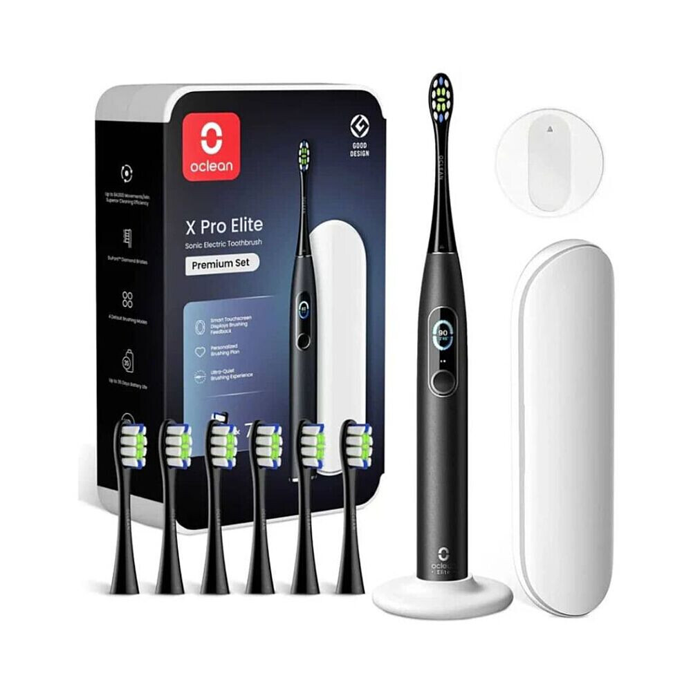 OCLEAN X Pro Elite Premium Set sonická kefka čierna + 7 hlavíc