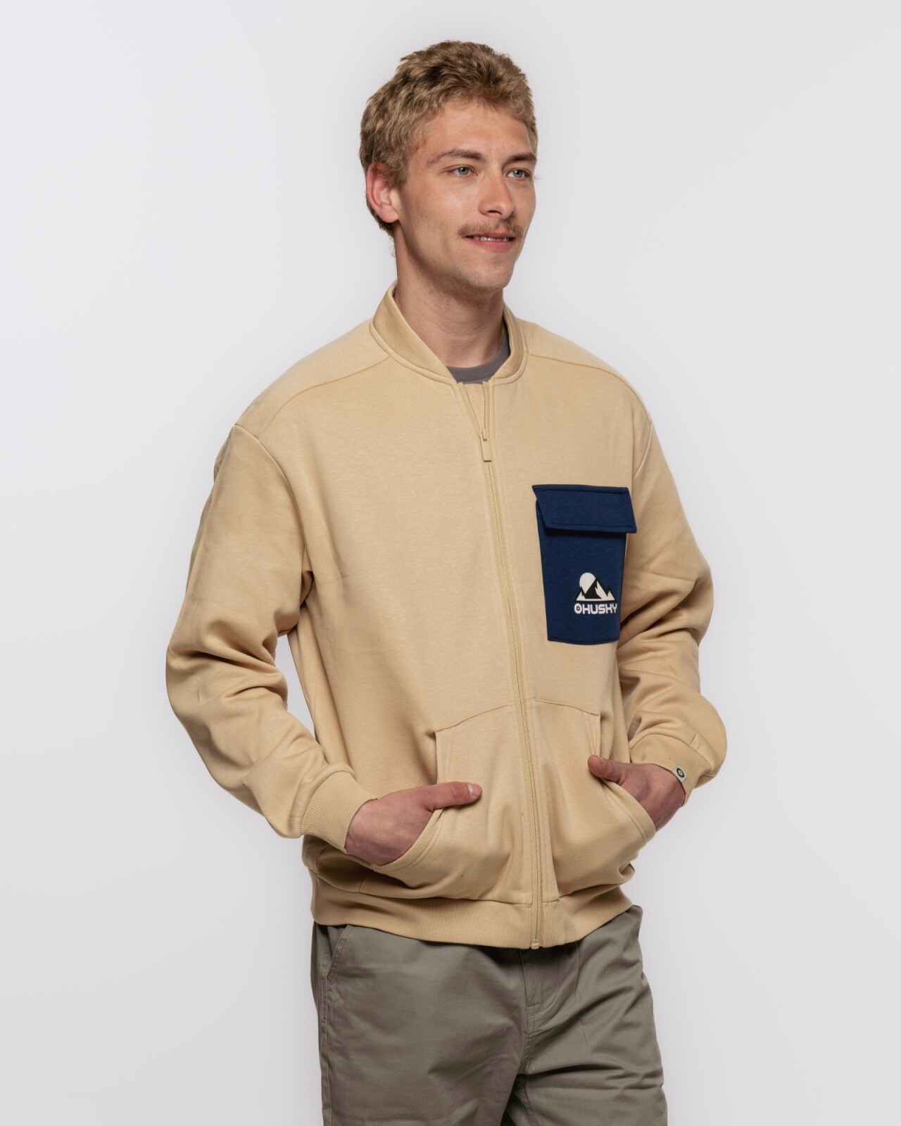 Husky Pánsky bavlnený bomber Abomb M beige Veľkosť: L
