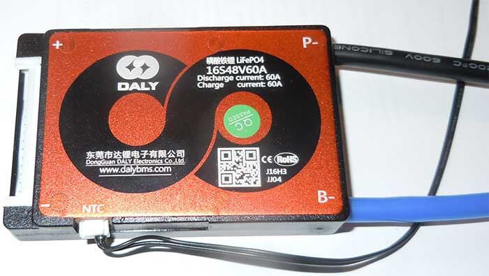 BMS DALY 16S48V60A pre články LiFePO4 48 V/60 A, 3–16S