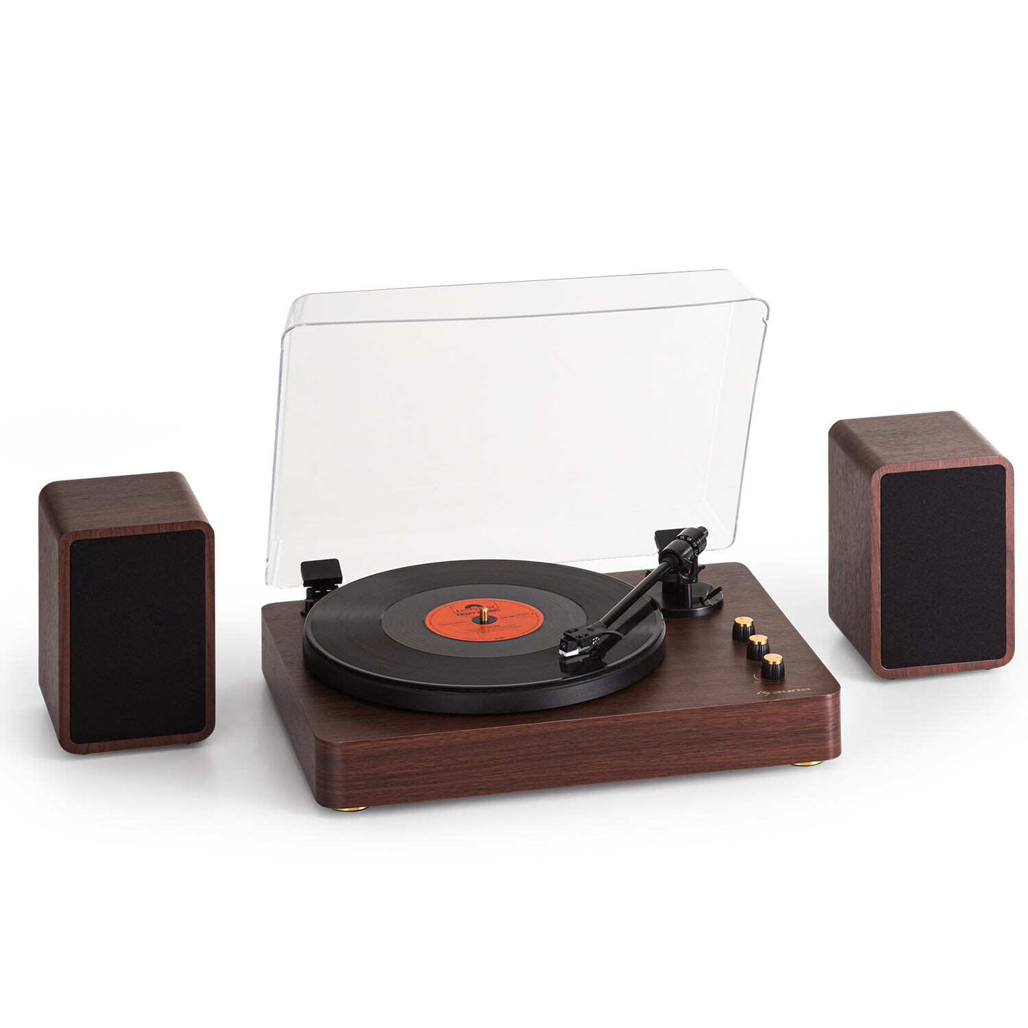Auna TT-Play Prime, gramofónový prehrávač, stereo reproduktory, remeňový pohon, 33 1/3 a 45 otáčok/minútu