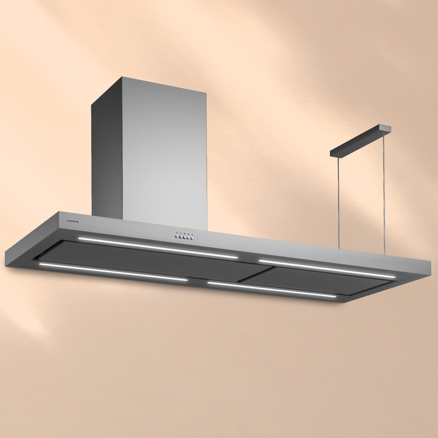 Klarstein Limelight, digestor, 150 cm, nástenný, 600 m³/h, nehrdzavejúca oceľ