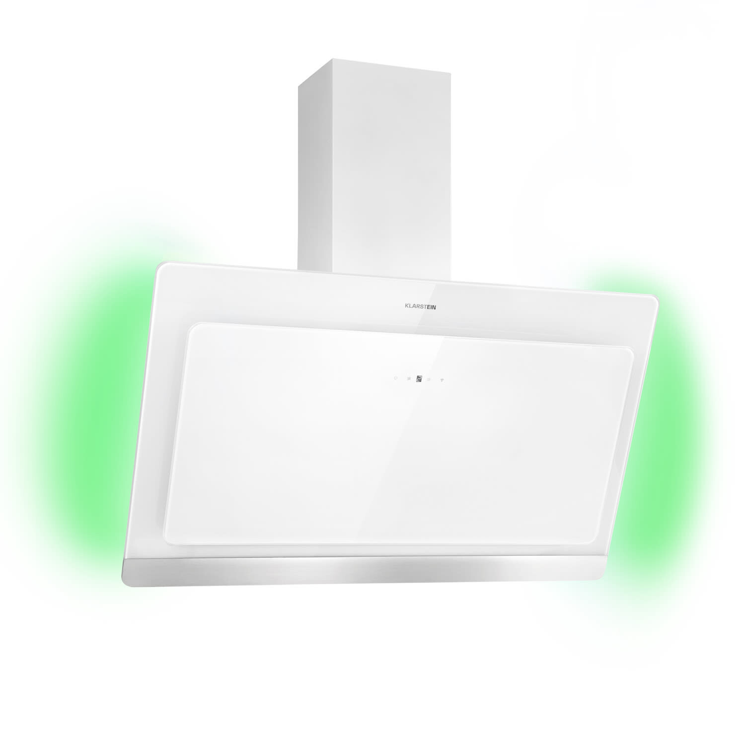 Klarstein Aurora 90 Smart, digestor, 90 cm, komínový, 550 m³/h, LED podsvietenie, A++, biely