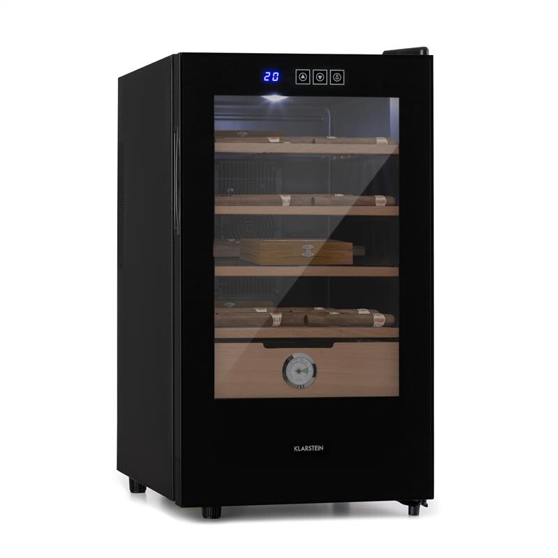 Klarstein El Presidente 48, humidor na cigary, 48 l, 4 police, cédrové drevo, čierny