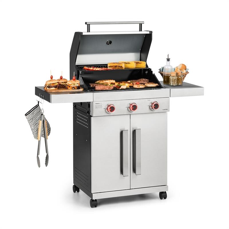 Klarstein Vendetta 3.0 TI, plynový gril, 3 horáky, infračervený horák do 800 °C