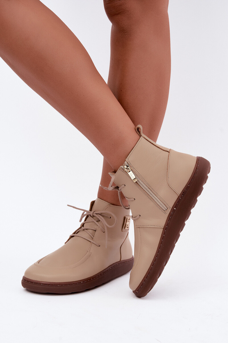 Dámske kožené barefoot zateplené mokasíny Zazoo 3077