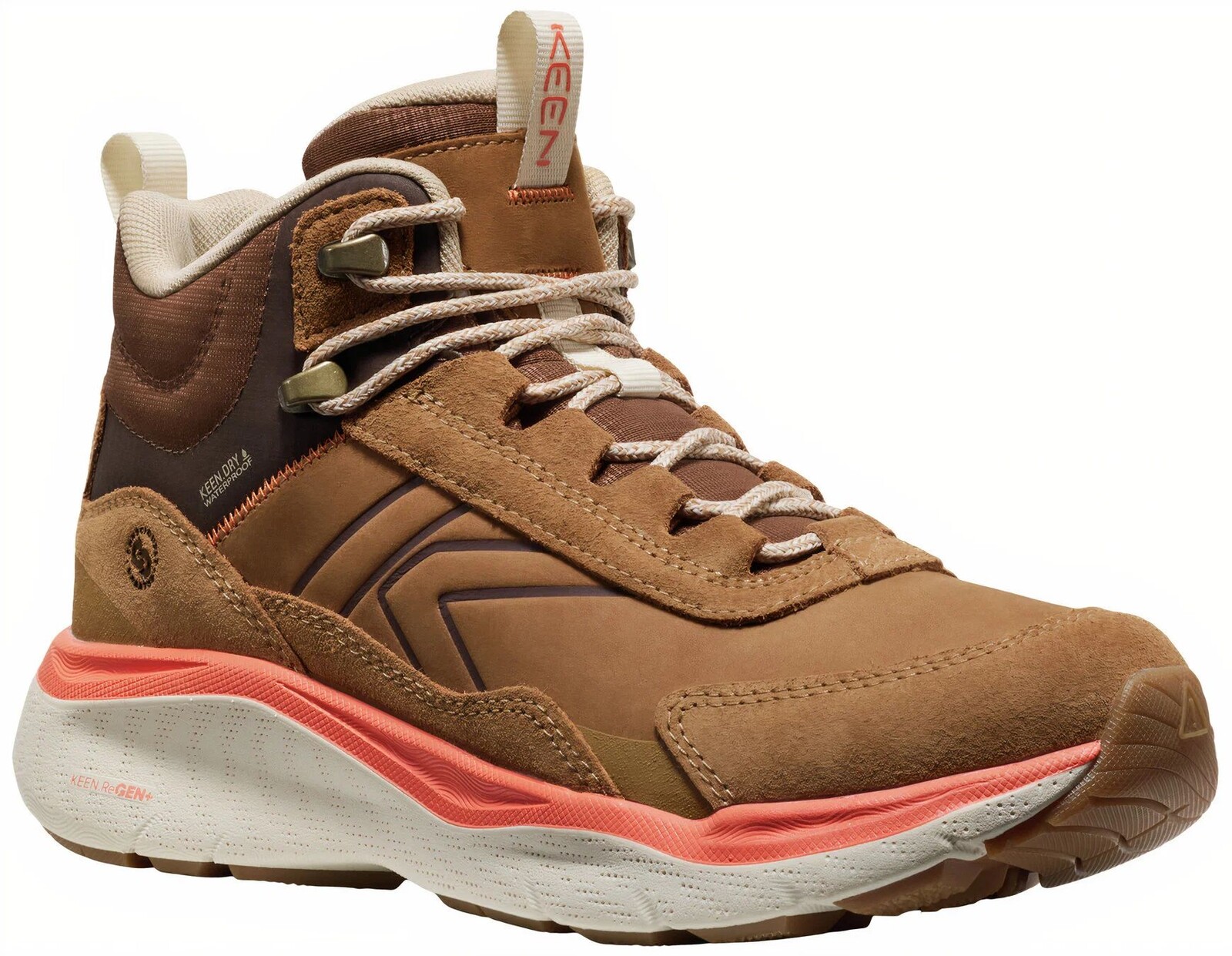Keen LEIKI LEATHER MID WP WOMEN chipmunk/birch Veľkosť: 38