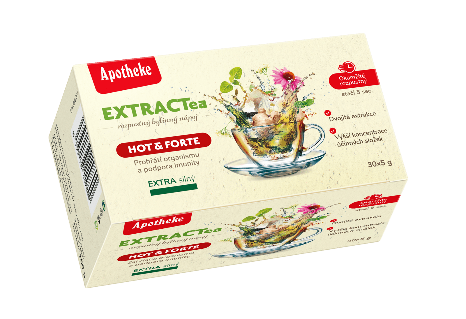 APOTHEKE EXTRACTea Hot&Forte 30 x 5 g