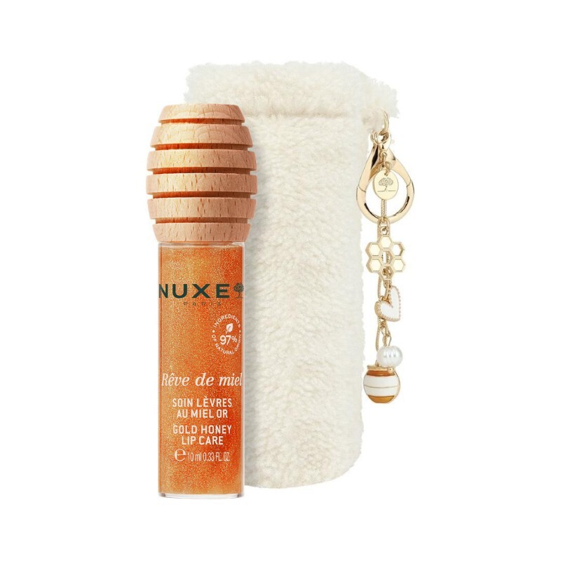 Nuxe Medová starostlivosť na pery s puzdrom Rêve de Miel Gold Lip Care 10 ml