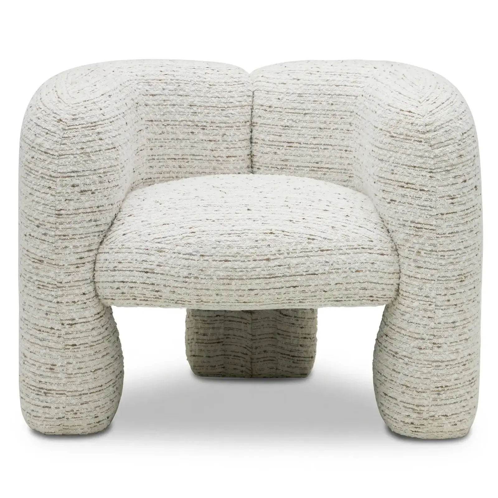 Designové křeslo Maylo bouclé krémové/béžové/šedé