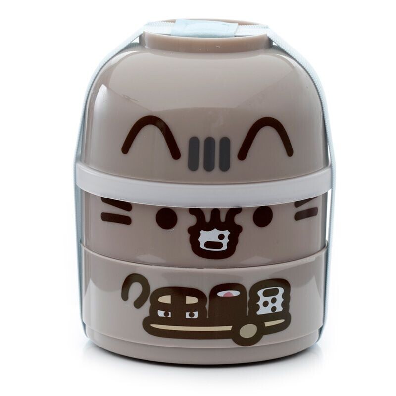 Mačacia mama Dvojposchodová krabička na jedlo s príbormi s mačkou Pusheen