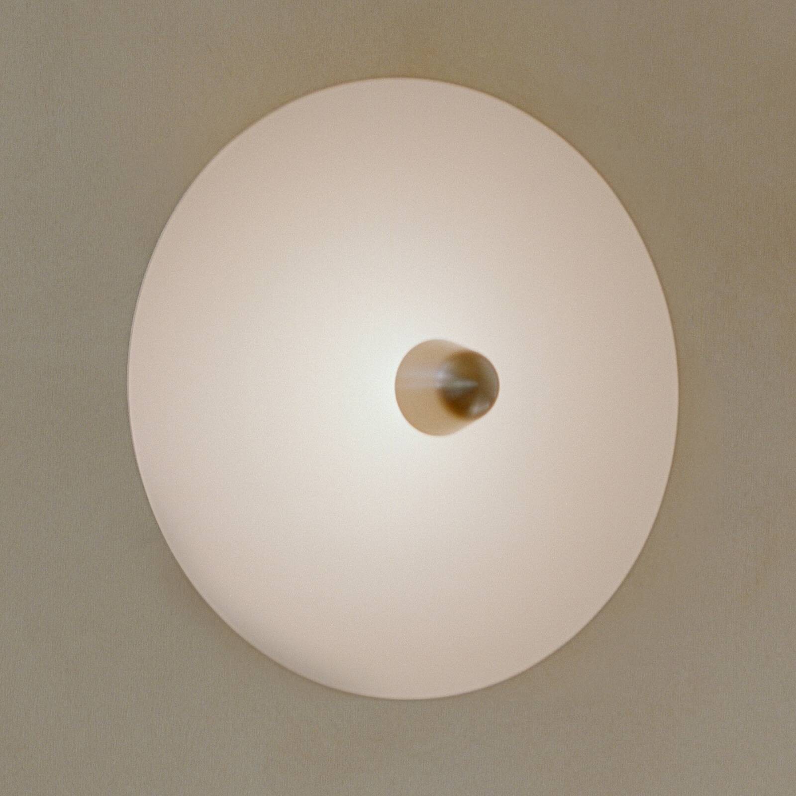 Nástenné svetlo New Works LED Kantarell, nikl/biela, Ø 55 cm