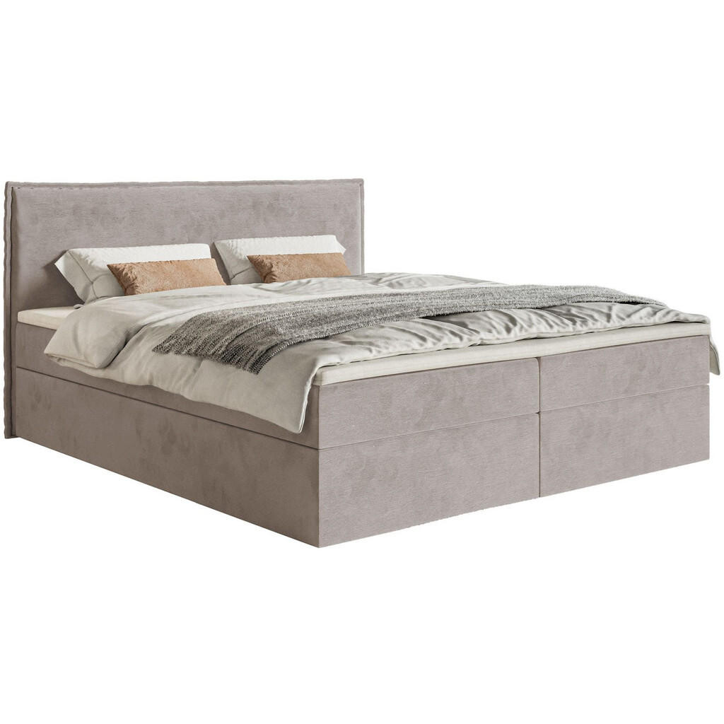 Selsey BOXSPRINGOVÁ POSTEĽ Softie taupe velúr vodoodpudivý 140x200 cm